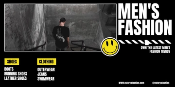 Free Mens Fashion Banner Template to Edit Online