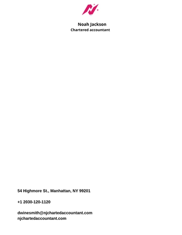 Free Chartered Accountant Letterhead Template to Edit Online