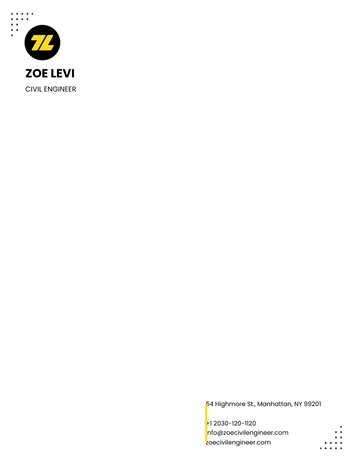 Free Civil Engineer Letterhead Template to Edit Online