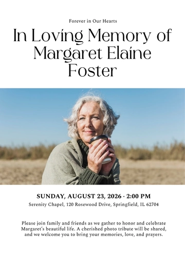 Free Photo Celebration Of Life Invitation Template to Edit Online