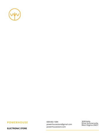 Free Electronic Store Letterhead Template to Edit Online