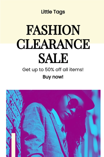 Free Fashion Clearance Sale Tumblr Post Template to Edit Online