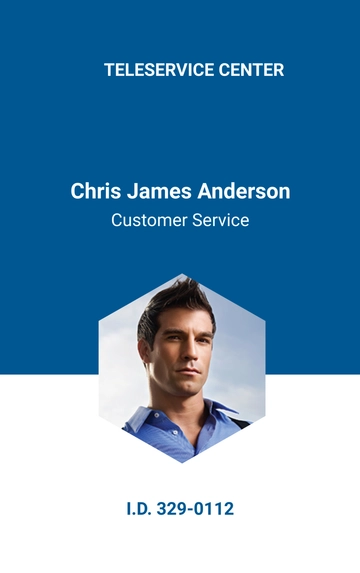Free Call Center ID Card Template to Edit Online