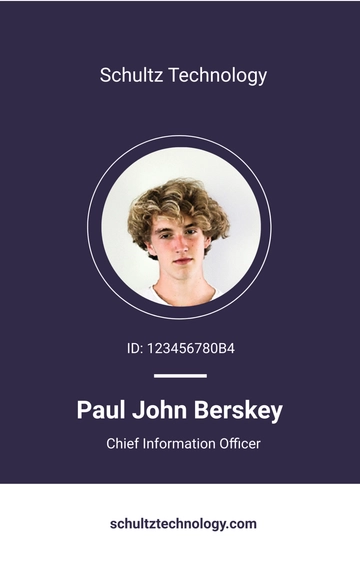 Free Elegant Corporate ID Card Template to Edit Online