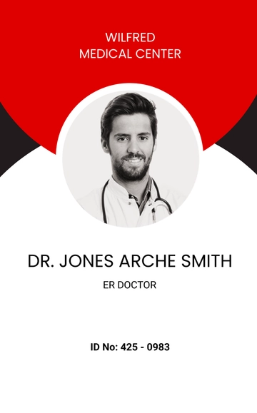 Free Emergency ID Card Format Template to Edit Online