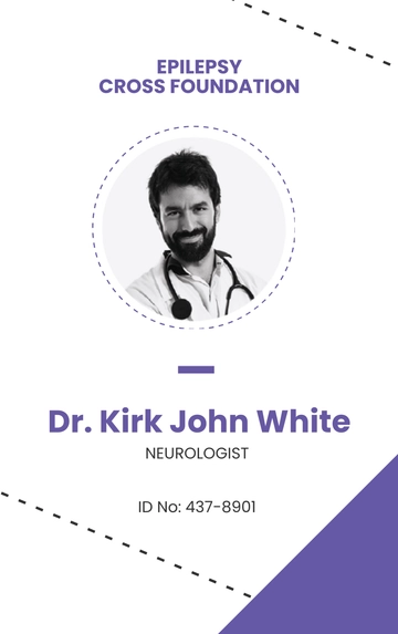 Free Epilepsy ID Card Template to Edit Online