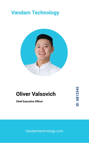 Free Executive ID Card Template to Edit Online