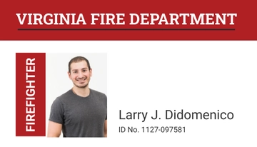 Free Fire Department ID Card Template to Edit Online