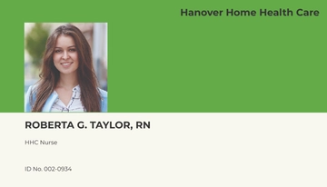 Free Homecare ID Card Template to Edit Online