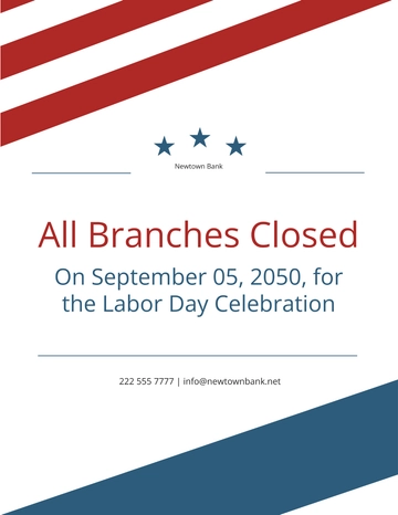 Free Closed Labor Day Flyer Template to Edit Online
