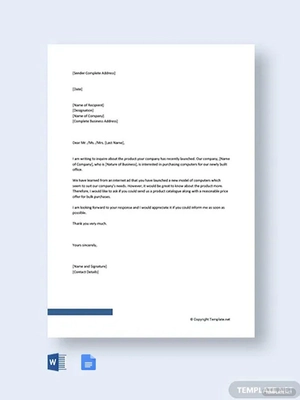 Information Request Letter