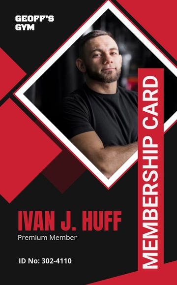 Free Membership ID card template to Edit Online