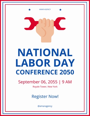 Free National Labor Day Flyer Template to Edit Online