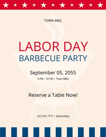 Free Labor Day Barbecue Party Flyer Template to Edit Online