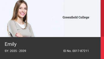 Free Printable College ID Card Template to Edit Online