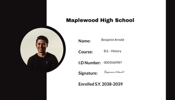 Free Printable Student ID Card Template to Edit Online