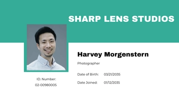 Free Professional Photographer ID Card Template to Edit Online