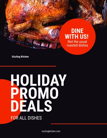 A5 American Dinner Flyer Template - Edit Online & Download