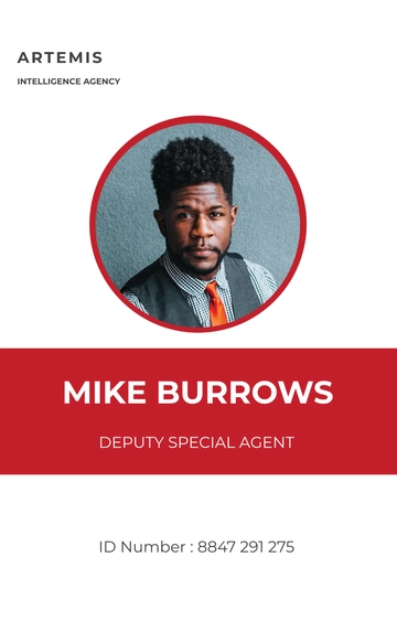 Free Agent ID Card Template to Edit Online