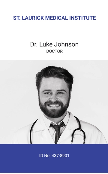 Free Blank Medical ID Card Template to Edit Online