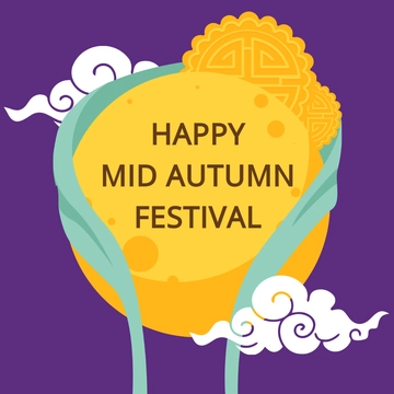 Free Happy Mid-Autumn Festival Clipart Template to Edit Online
