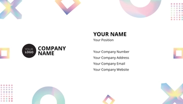 Free Minimal Holographic Business Card Template to Edit Online