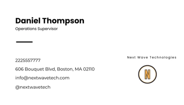Free Minimalist Black and White Business Card Template to Edit Online