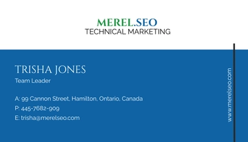 Free SEO Company Business Card Template to Edit Online