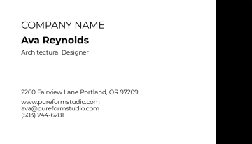 Free Simple Minimal Business Card Template to Edit Online