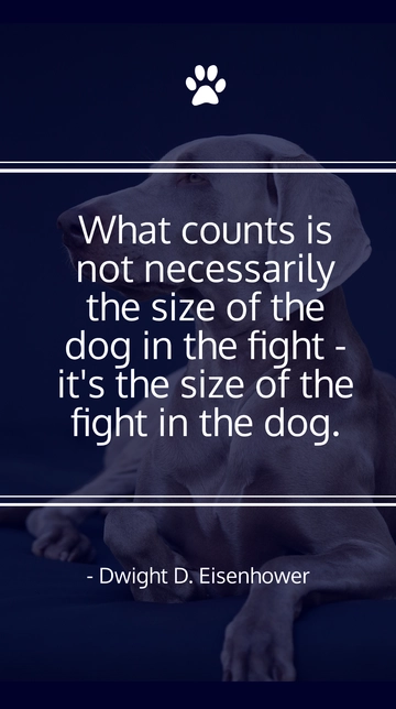 Eisenhower: Size of Fight, Not the Dog Quote