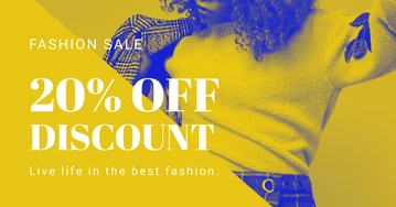 Free Creative Fashion Sale LinkedIn Blog Post Template to Edit Online