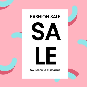 Free Modern Fashion Sale Instagram Post Template to Edit Online