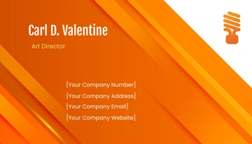 Free Orange Creative Business Card Template to Edit Online