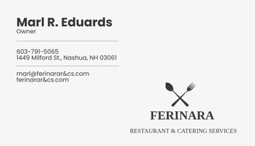 Free Restaurant Business Card Template to Edit Online