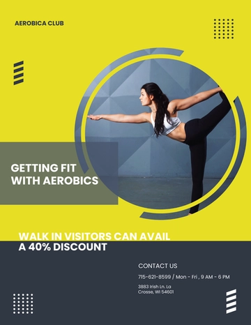 Free Aerobic Fit Flyer Template to Edit Online