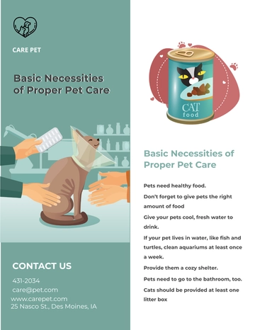 Free Animal and Pet Care Flyer Template to Edit Online