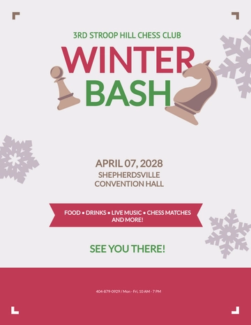 Free Annual Winter Bash Flyer Template to Edit Online