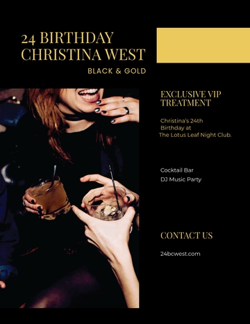 Free Birthday VIP Flyer Template to Edit Online