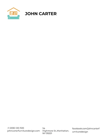 Free Furniture company Letterhead Template to Edit Online