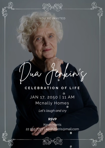 Free Religious Celebration Of Life Invitation Template to Edit Online | Template.net