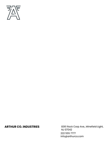 Free Minimal Business Letterhead Template to Edit Online