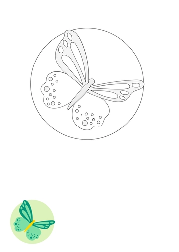 Free Butterfly Coloring Pages For Kids Template to Edit Online