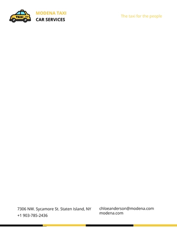 Free Taxi Letterhead Template to Edit Online