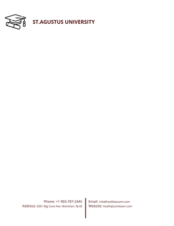 Free University Letterhead Template to Edit Online