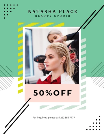 Free Beauty Studio Flyer Template to Edit Online