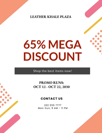 Free Big Sale Offer Promotion Flyer Template to Edit Online