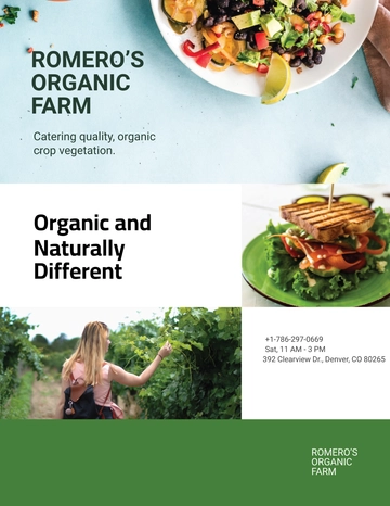 Free Bio Food for Caterer Flyer Template to Edit Online