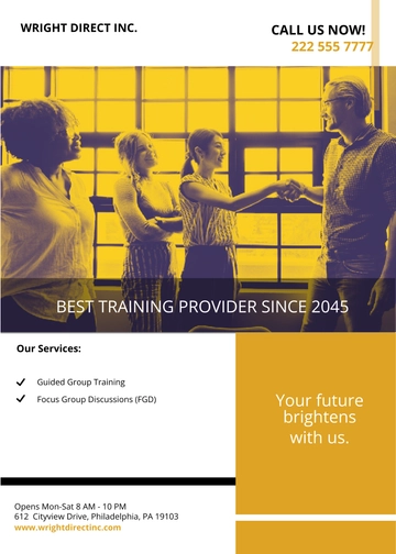 Free Business Training Agency Flyer Template to Edit Online