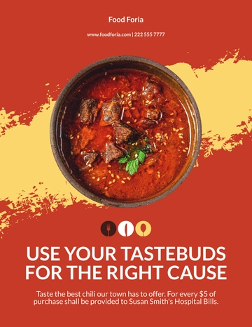Free Chili Cookoff Tasting Fundraiser Flyer Template to Edit Online