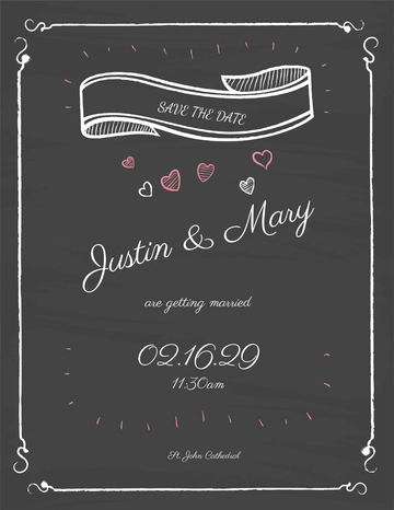Free Chalk Board Fall Wedding Flyer Template to Edit Online